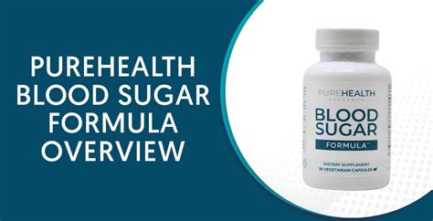 pure health blood sugar formula